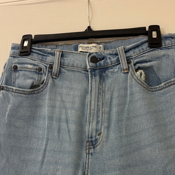 Abercrombie & Fitch Light Blue Straight Leg Jeans - Picture 3 of 5